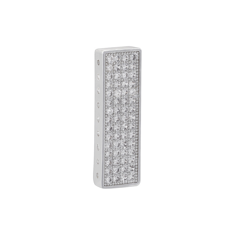 6:Vk267 white gold multi-row zirconium beads