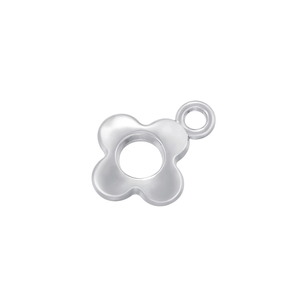 12:Vd1676 white gold hollow four-leaf clover