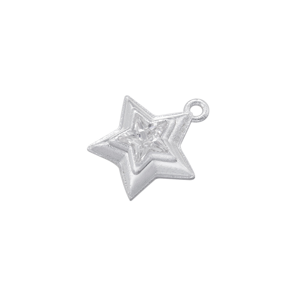 16:Vd1678 white gold white diamond five-pointed star