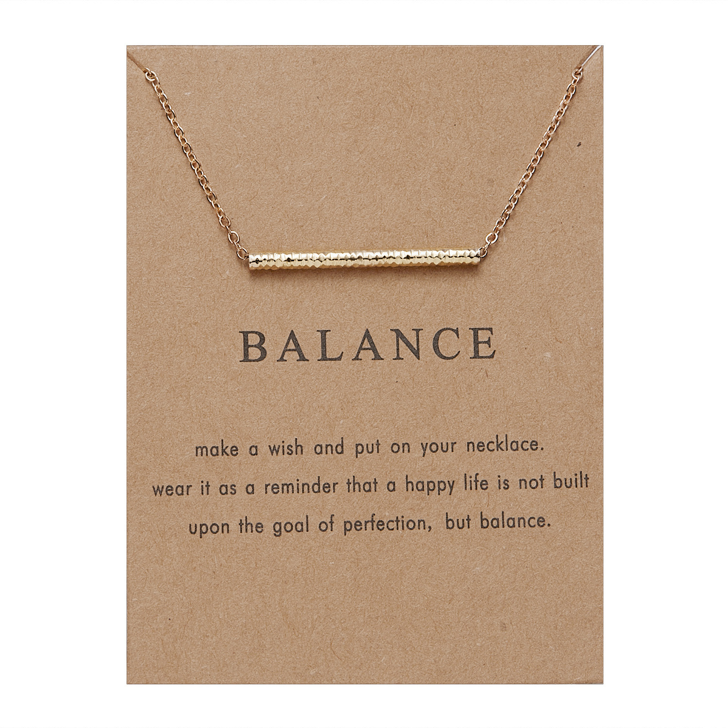 6:Paper card balance beam necklace