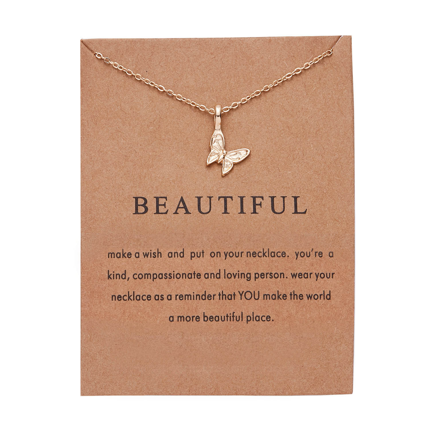 8:Paper card butterfly necklace