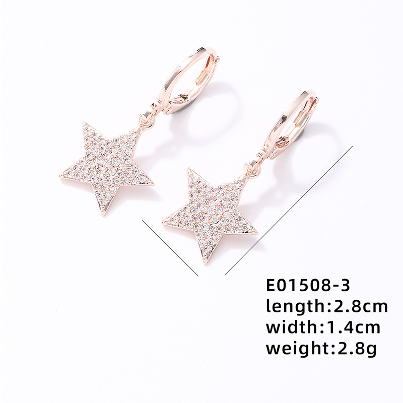 3:Rose gold white diamond-stars