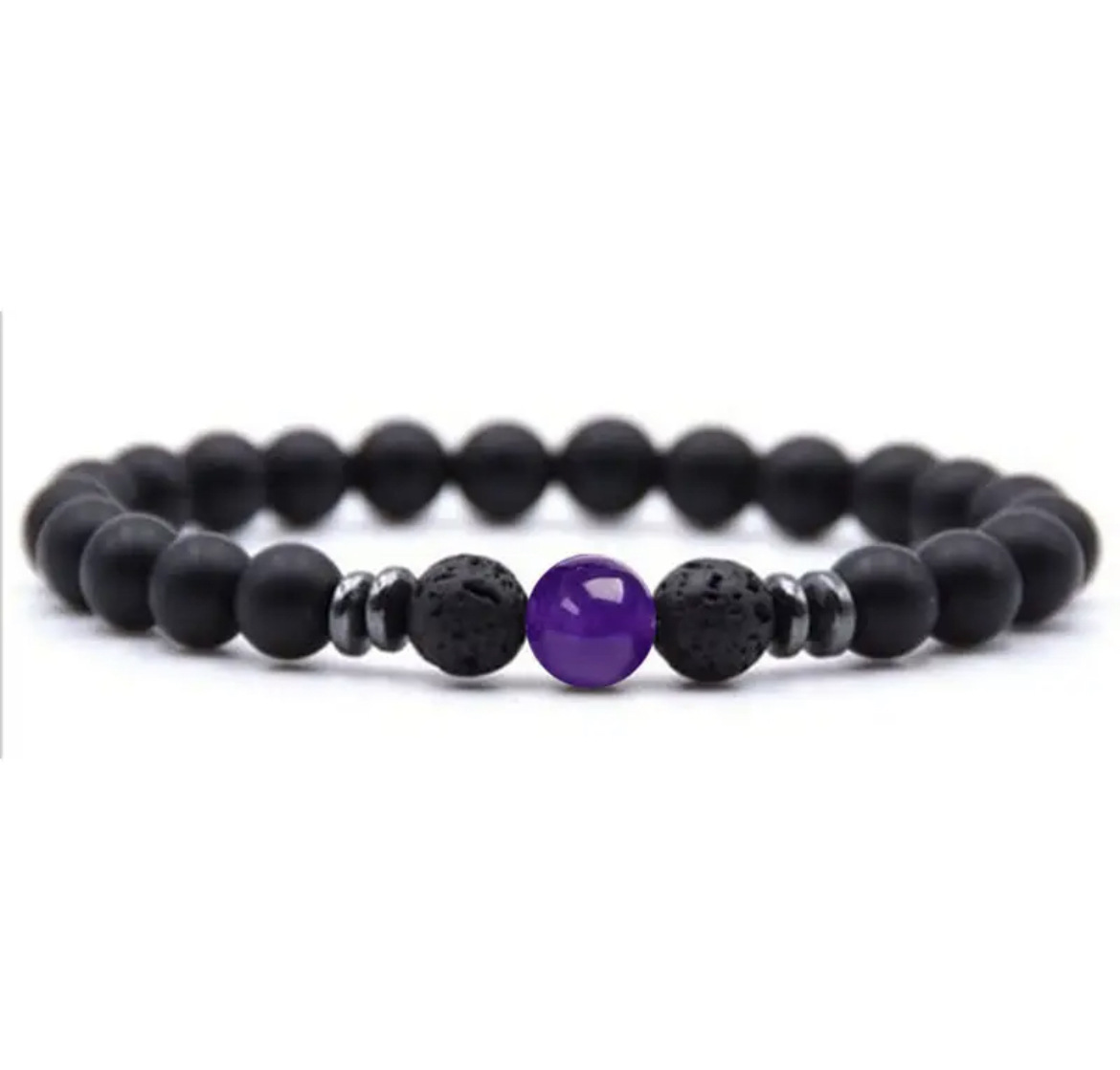 Frosted stone   8mm purple