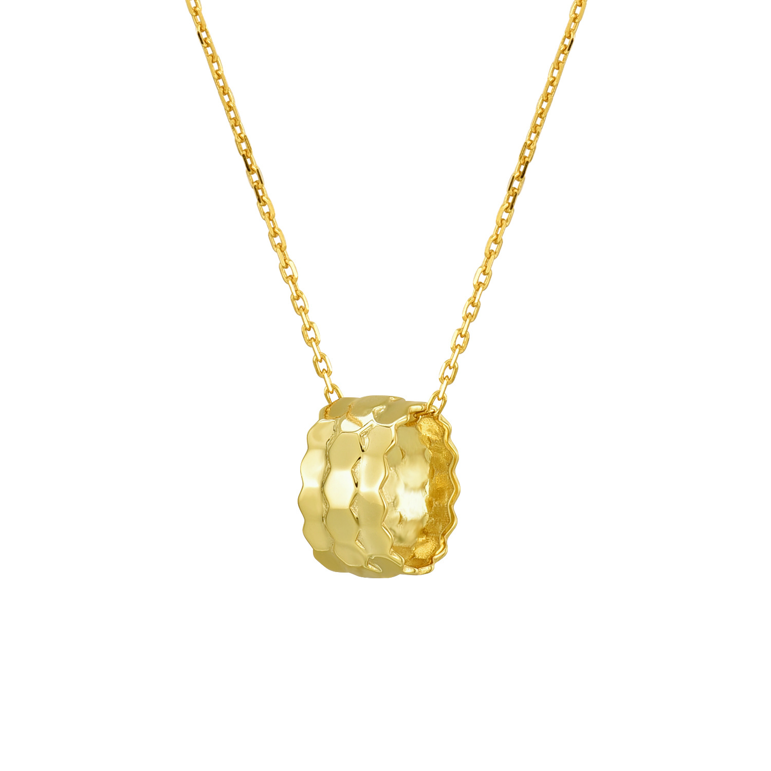 2:Gold Wave Check Necklace