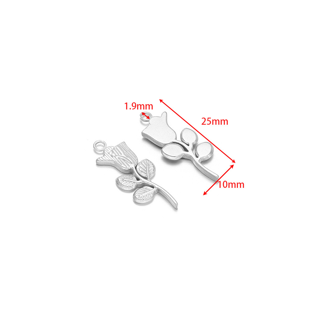 3:10*25mm rose pendant inner 1.9mm single hole steel color