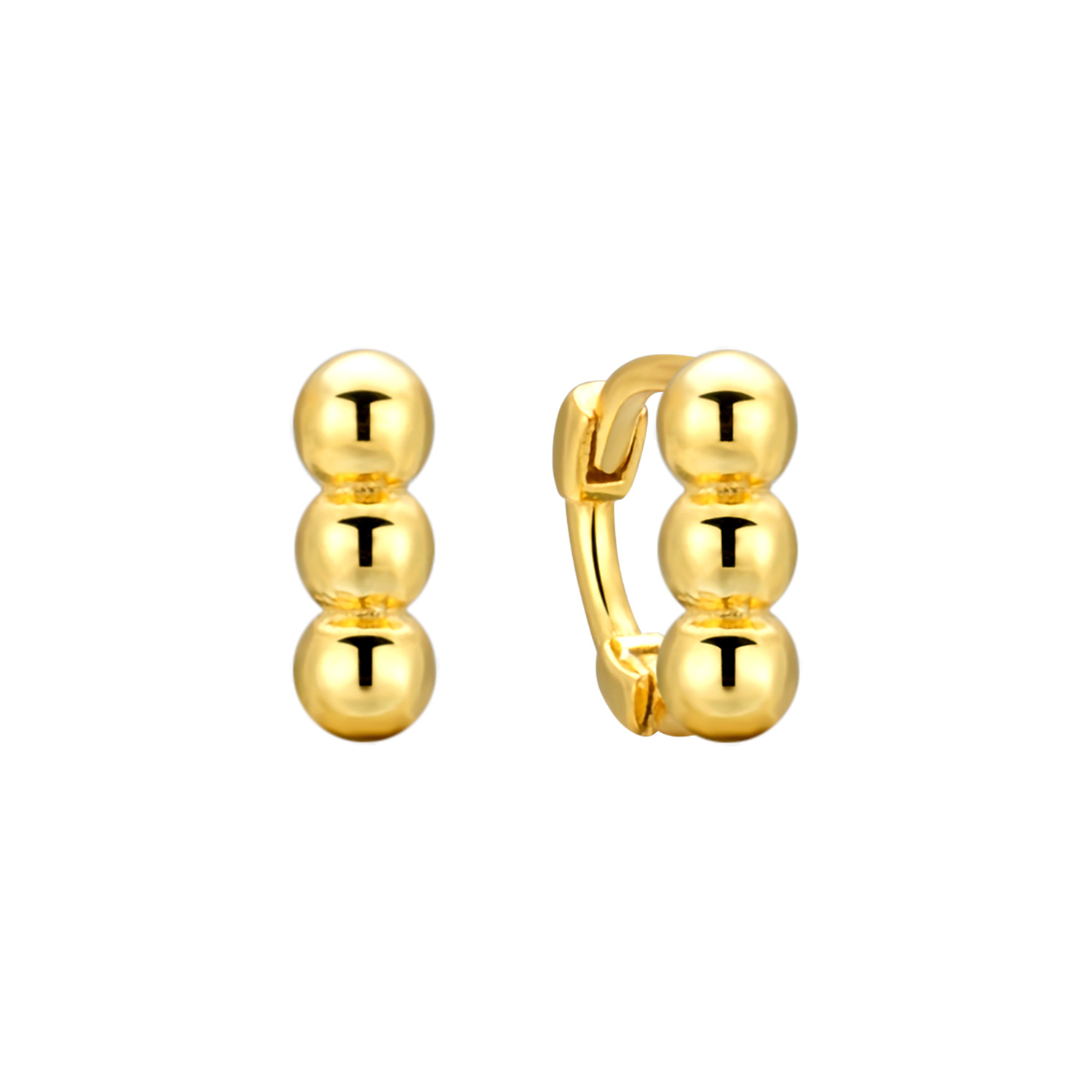 1:Gold mini ball earrings