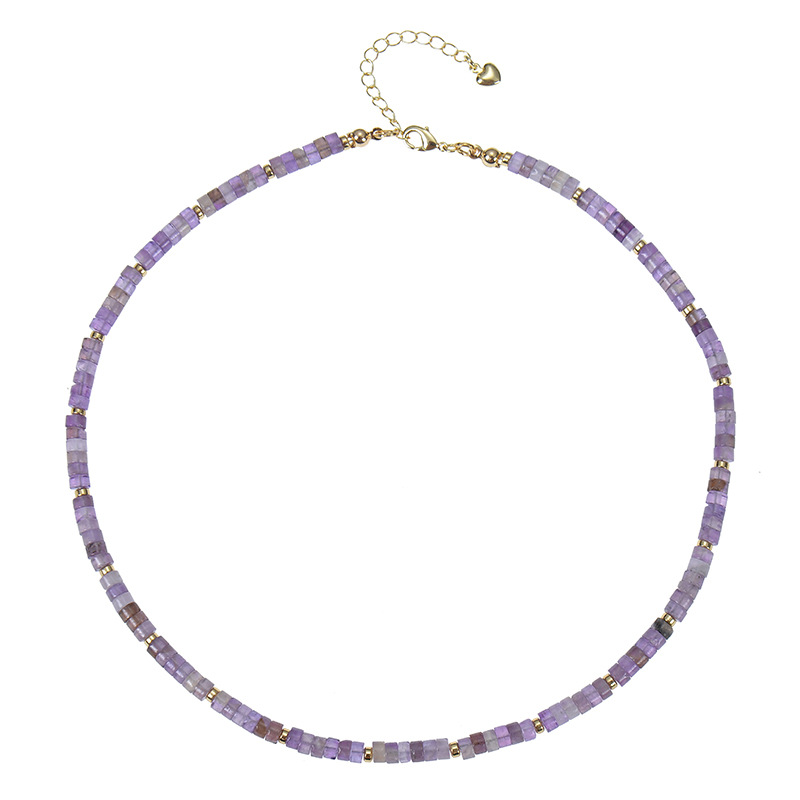 1:Natural amethyst necklace