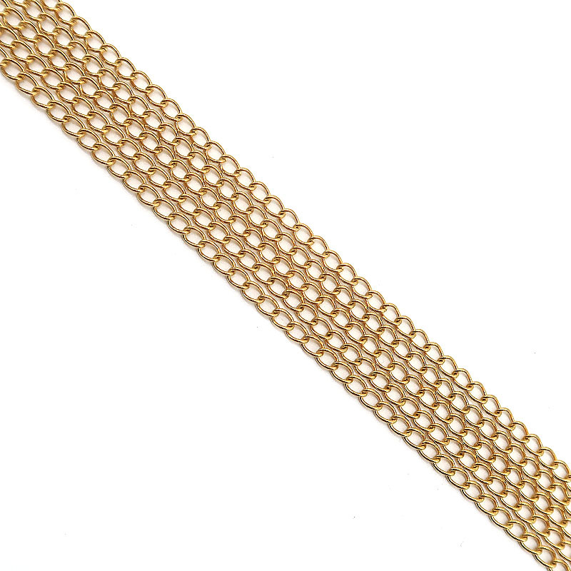 Gold Wire diameter 0.5mm chain WIDTH 2.5mm