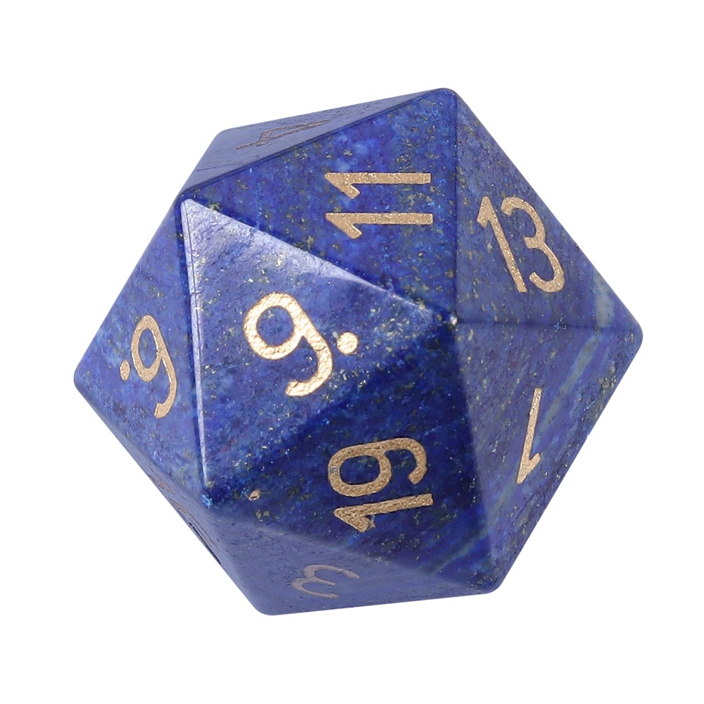 Natural lapis lazuli d20 dice large size