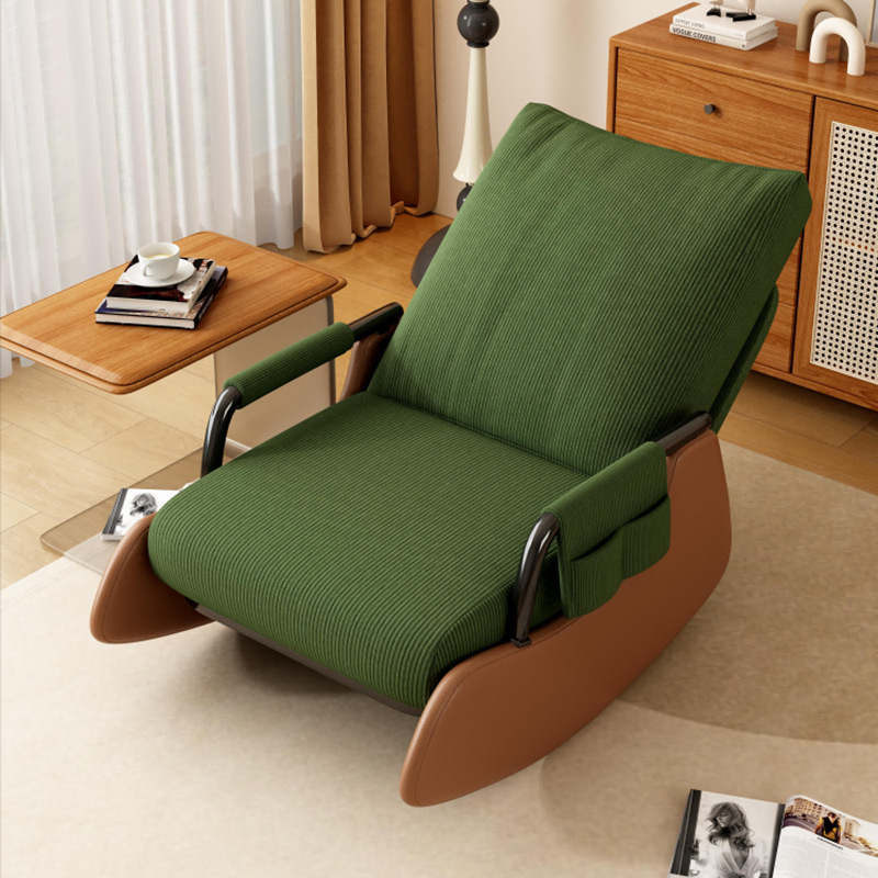 [brown cat scratching skinDetachable and washable Multi-level adjustable backrest] dark green corduroy   armrest