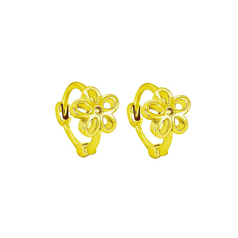 2:Gold flower earrings