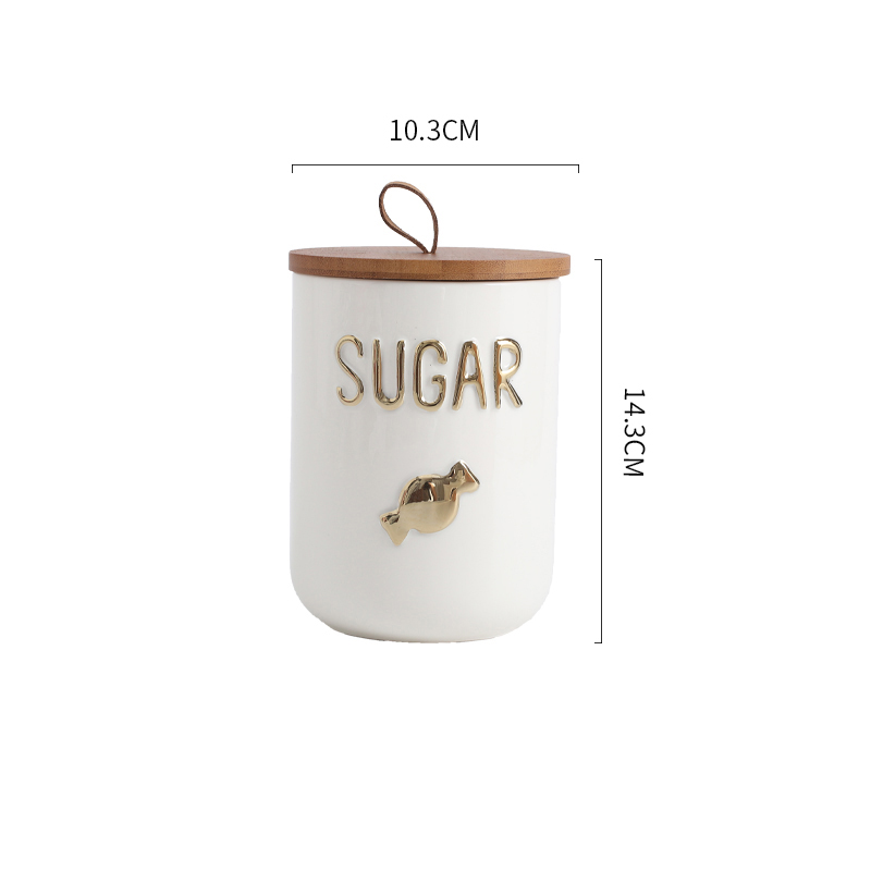 Electroplated gold portable sealed jar-(sugar sugar)