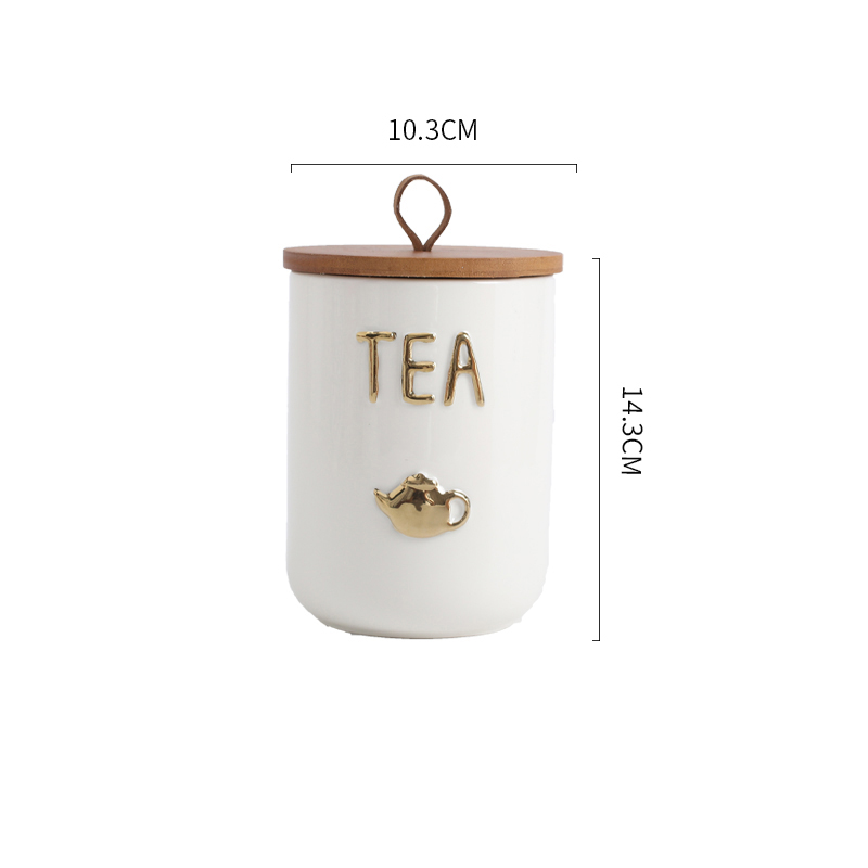 Electroplated gold portable sealed jar-(tea tea)