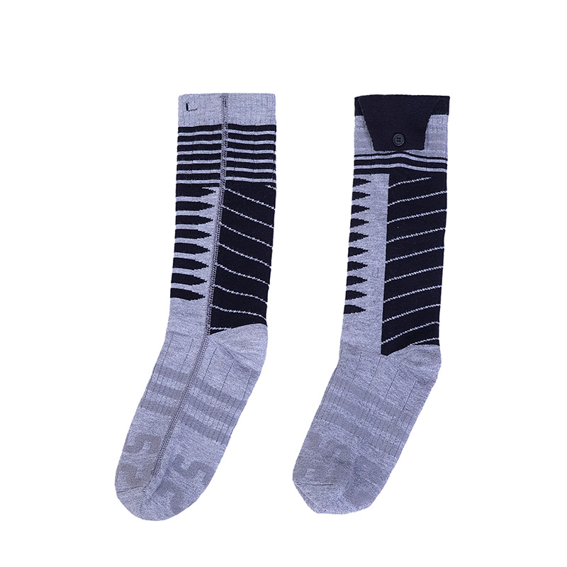 Gray one size fits all (one pair of socks does not come with batteries)