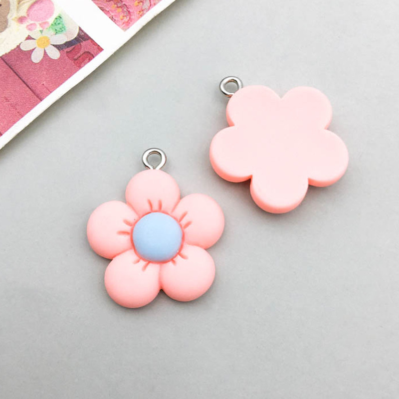 3:1 pink resin small flower 22*24mm-2g-17100