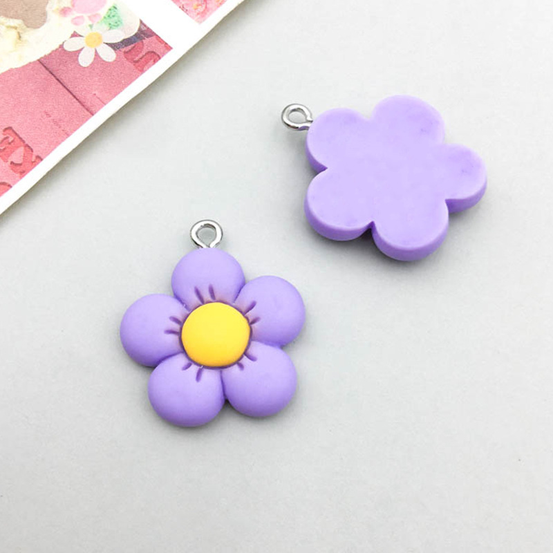 5:1 purple resin small flower 22*24mm-2g-17102