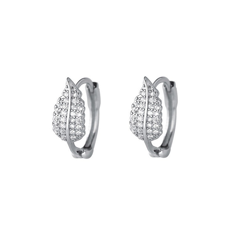 1:Diamond leaf ear buckle (white gold)