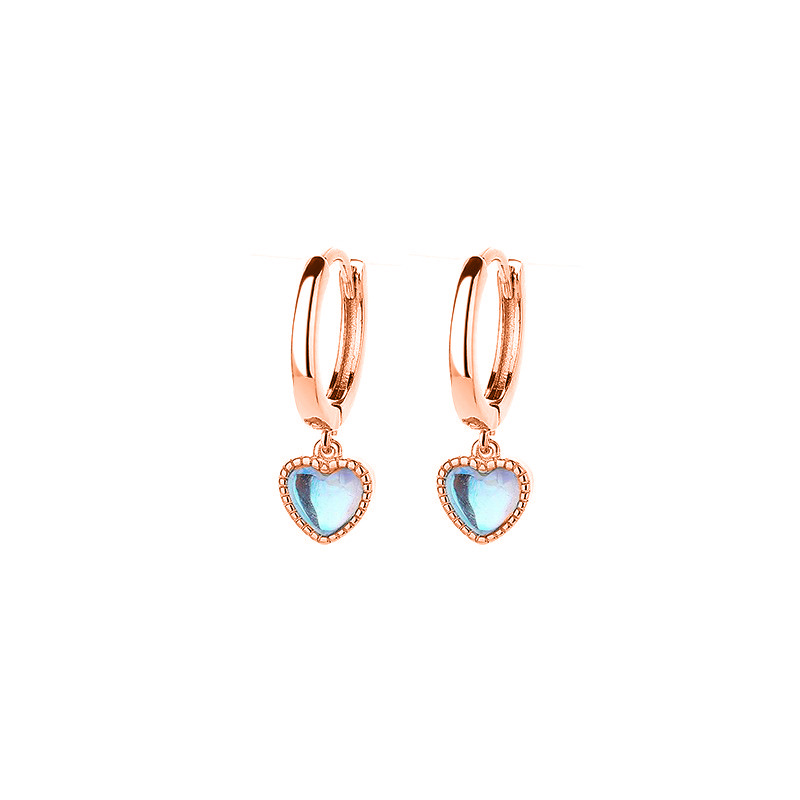 2:Colorful love earrings (rose gold)