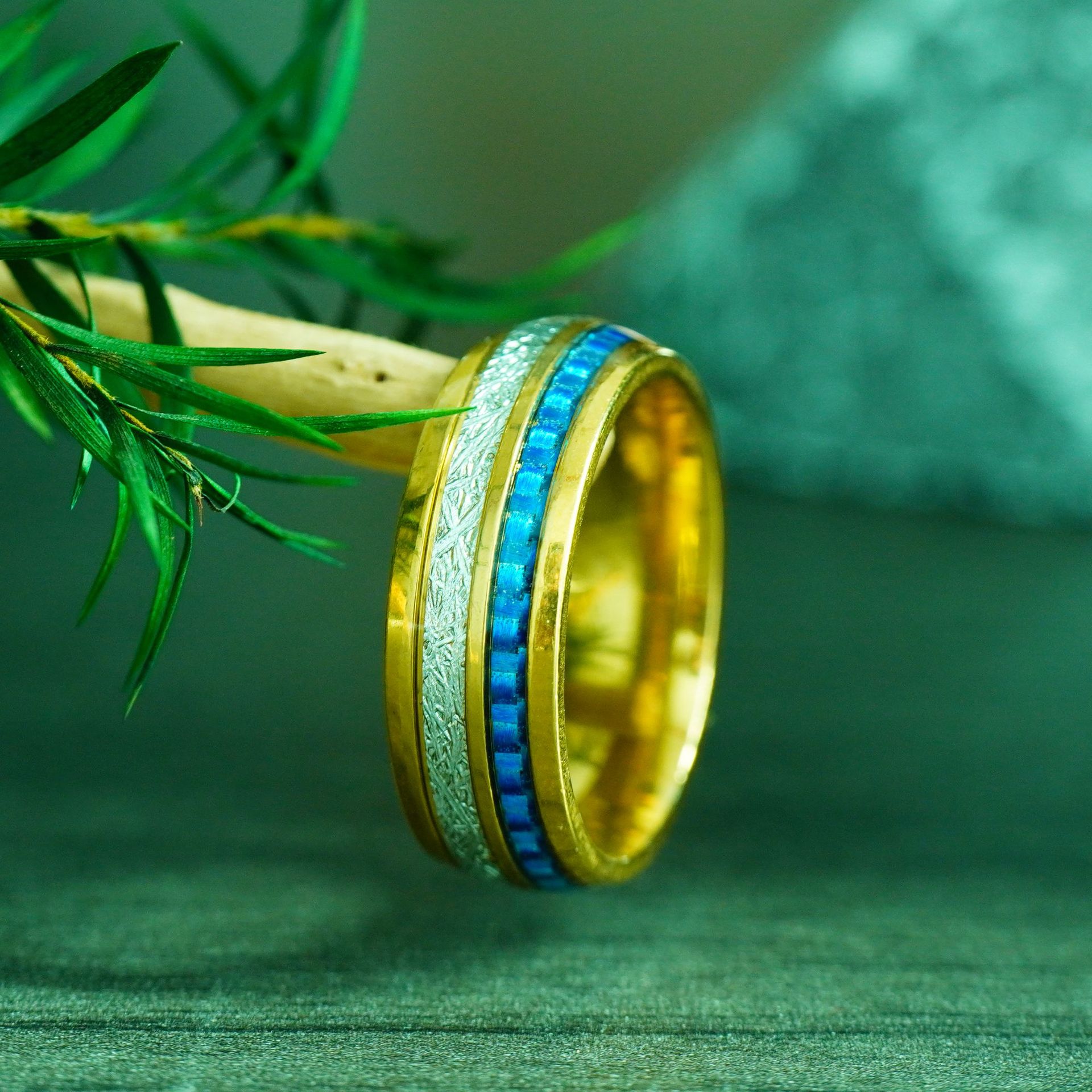 Gold (silk pattern   blue carbon fiber) 6112 US Si