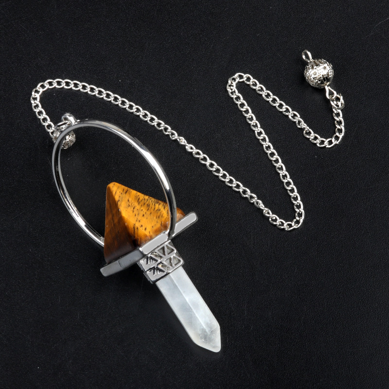 Tiger Eye Stone + white crystal