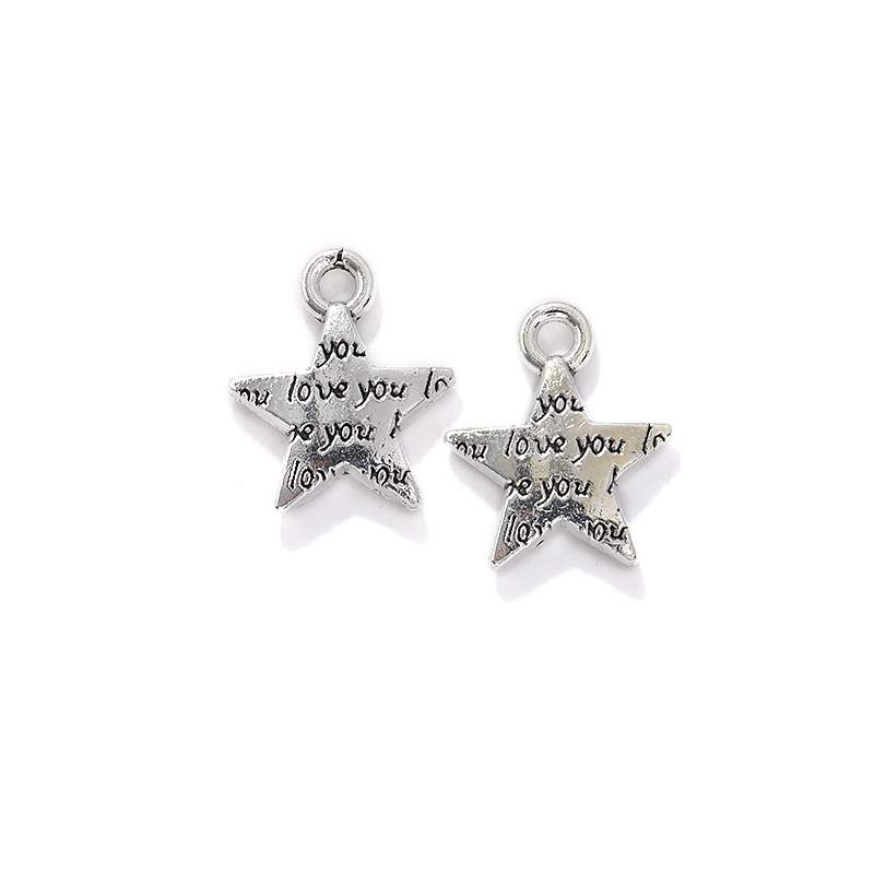 1:Antique silver star 13×16mm1.2g