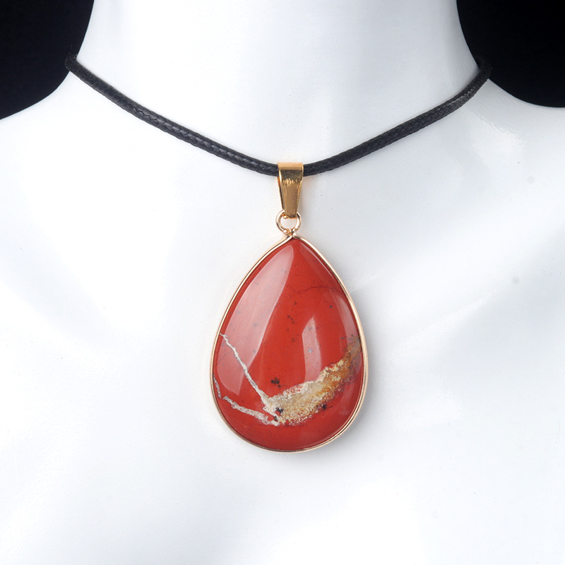 10:Red Jasper (golden edging)