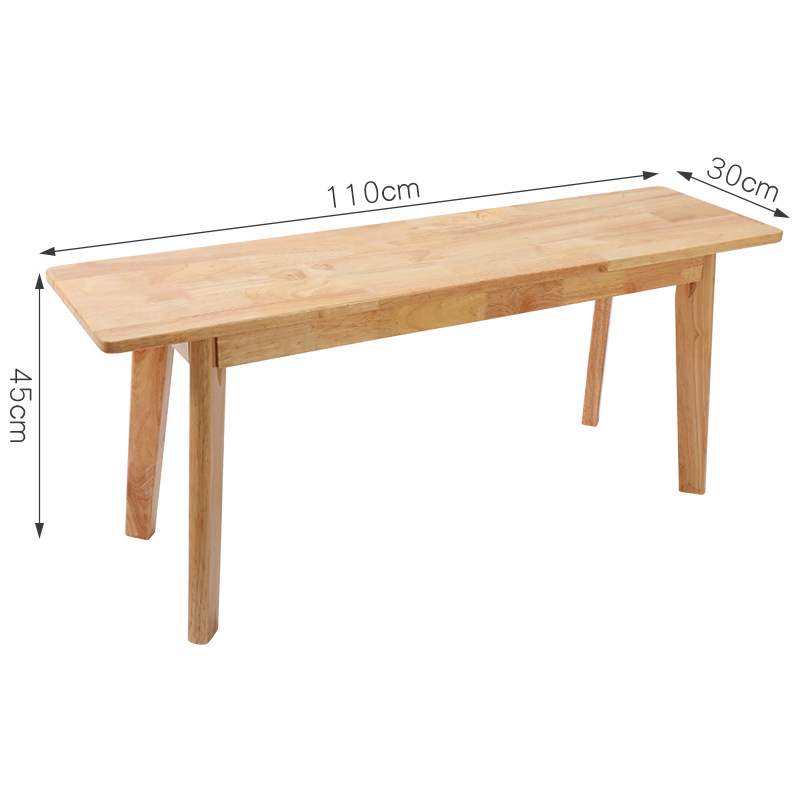 Solid wood bench 110cm