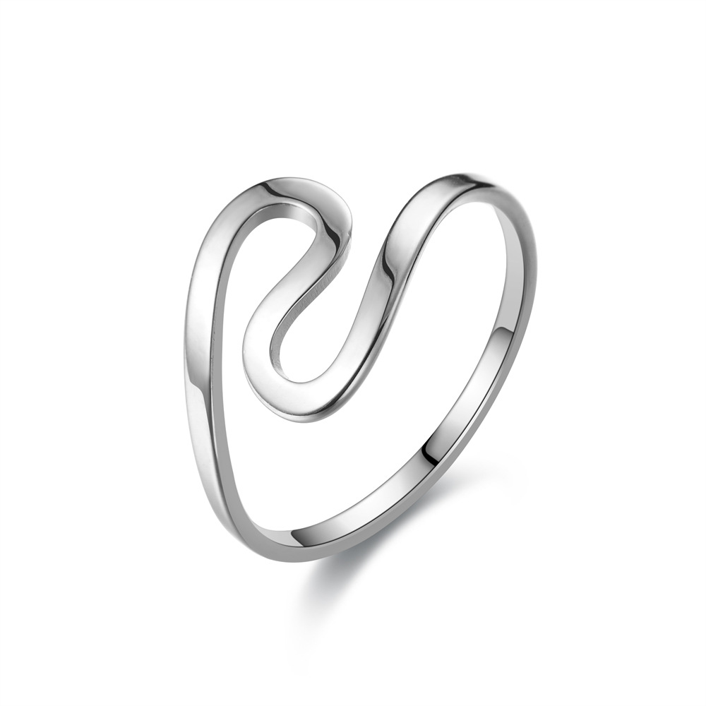 1:s curved soft ring steel color