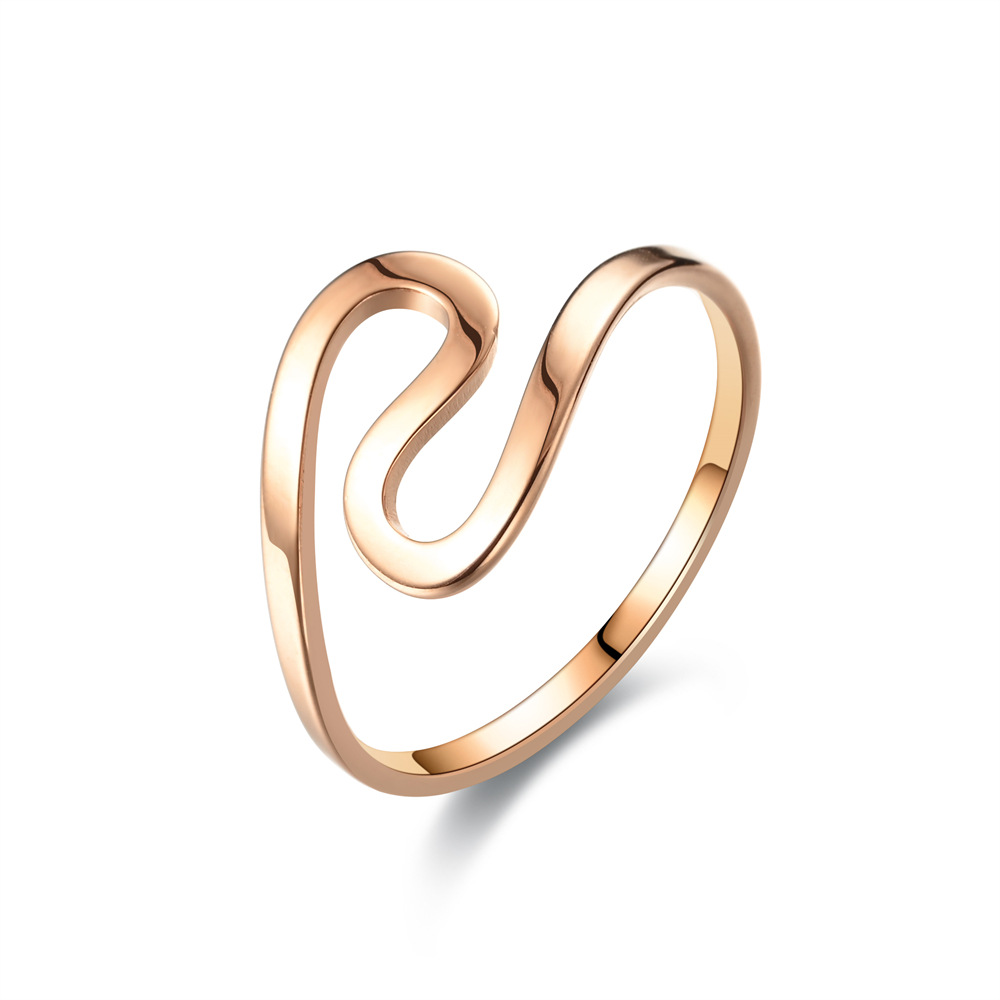 3:s curved soft ring rose gold