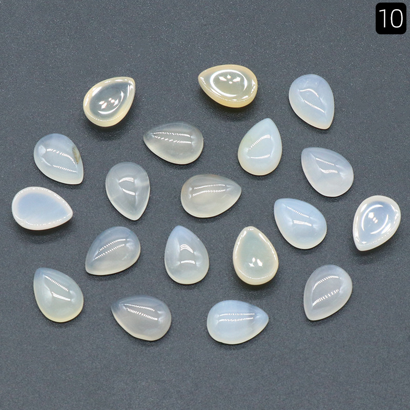 10x 14mm white agate (single)