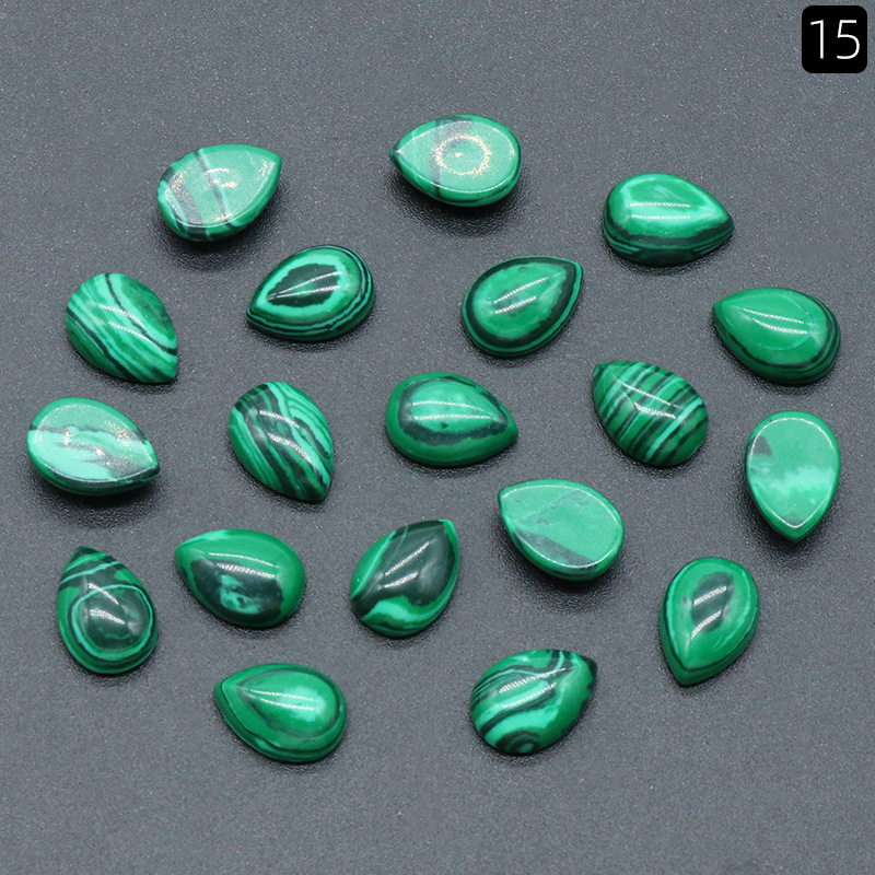 10x 14mm malachite (synthetic) (single)