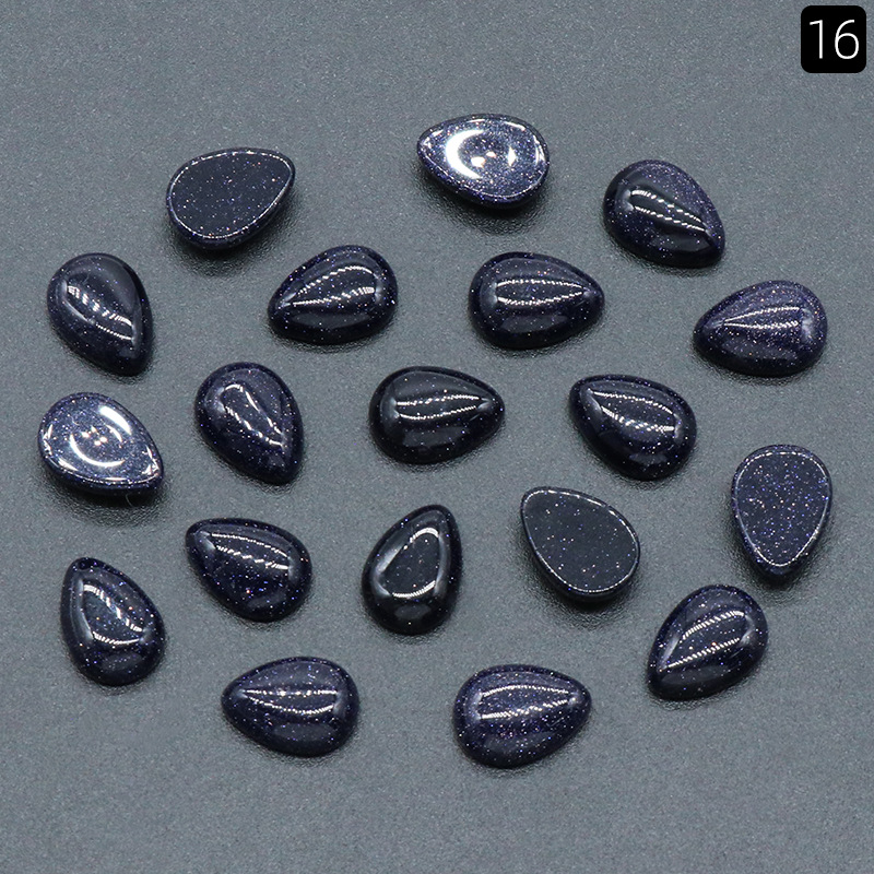 10x 14mm blue sand stone (synthetic) (single)