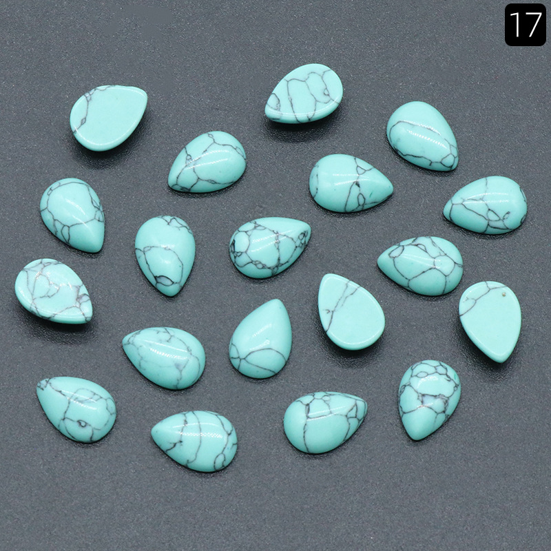 10x 14mm blue turquoise (synthetic) (single)