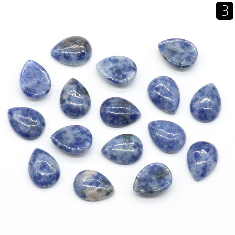 12X16mm blue dot Jade (single)