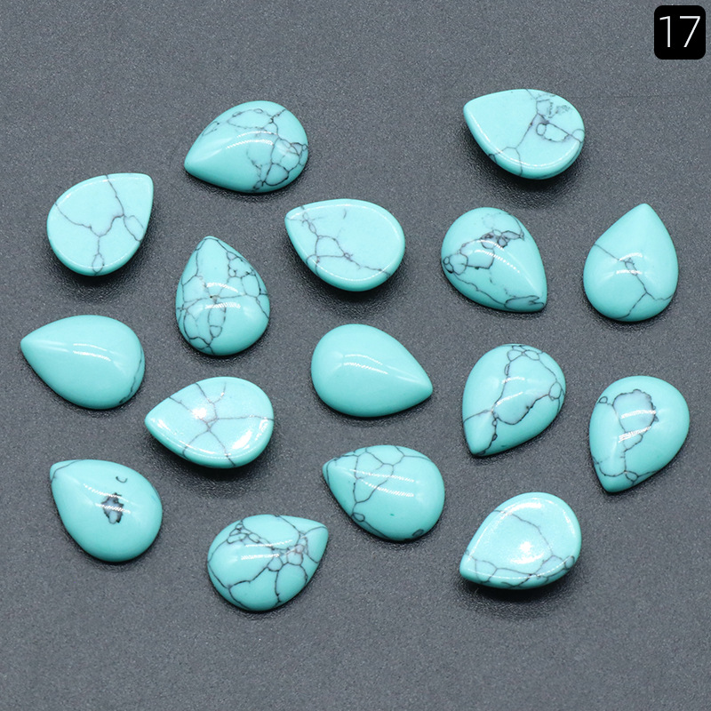 12X16mm blue turquoise (synthetic) (single)