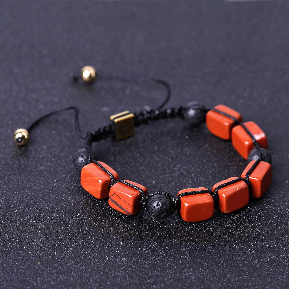 SL336A02 Redstone monochrome woven bracelet