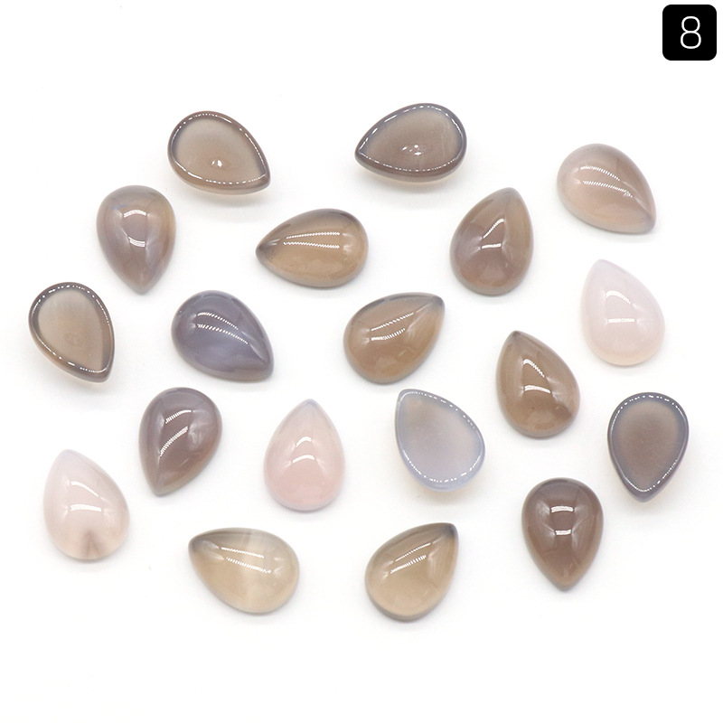 8:10x 14mm gray agate (single)