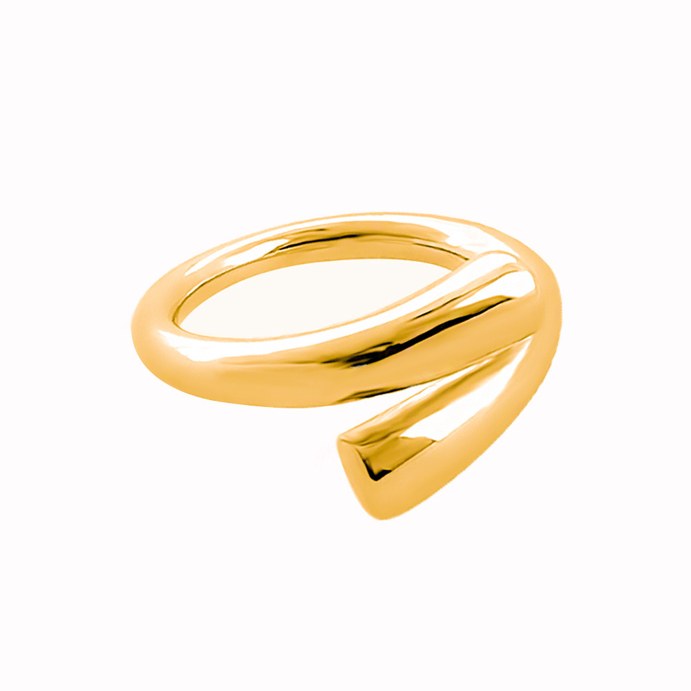 GLOSS CROSS RING GOLD US Size #7