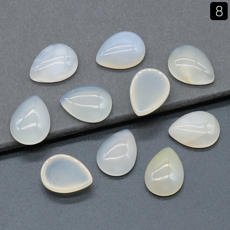 8:15x 20mm white agate (single)