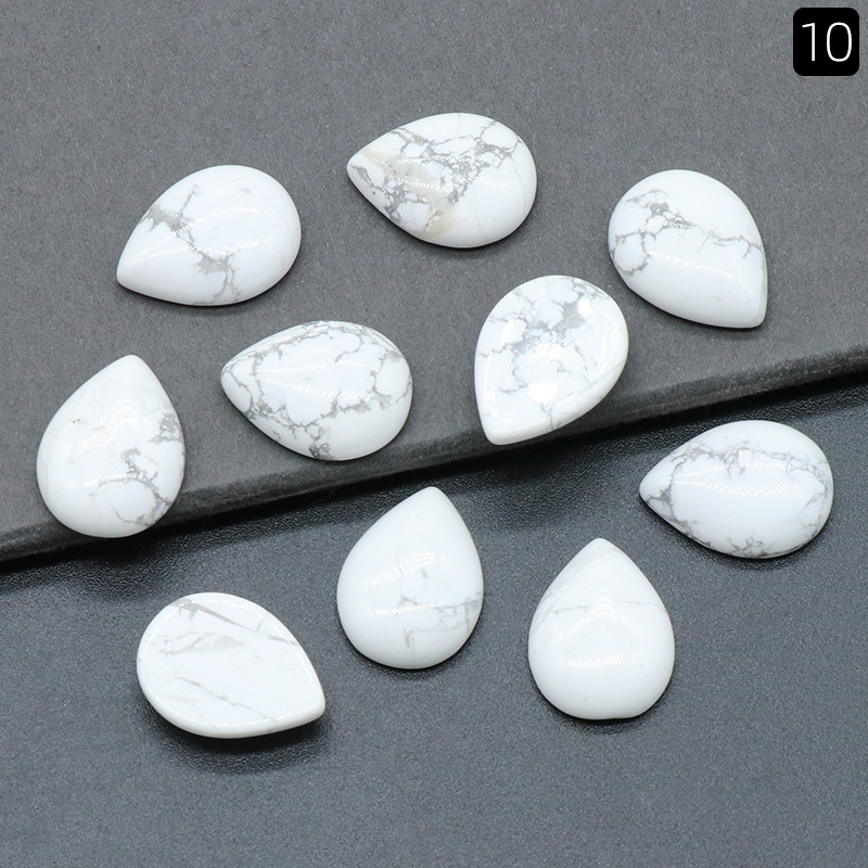 10:15x 20mm white turquoise (single piece)