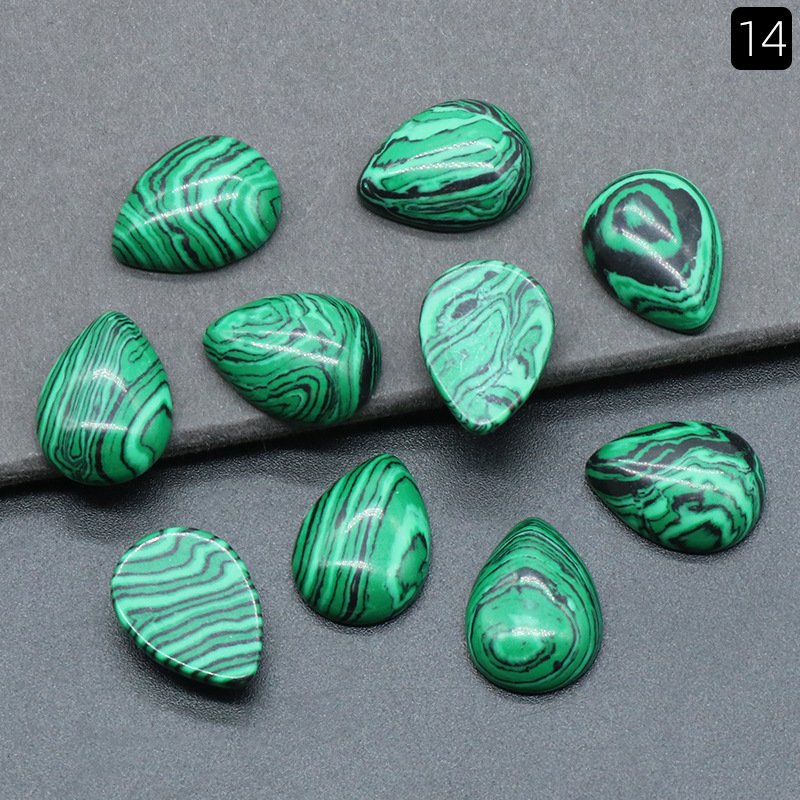 14:15x 20mm malachite (synthetic) (single)