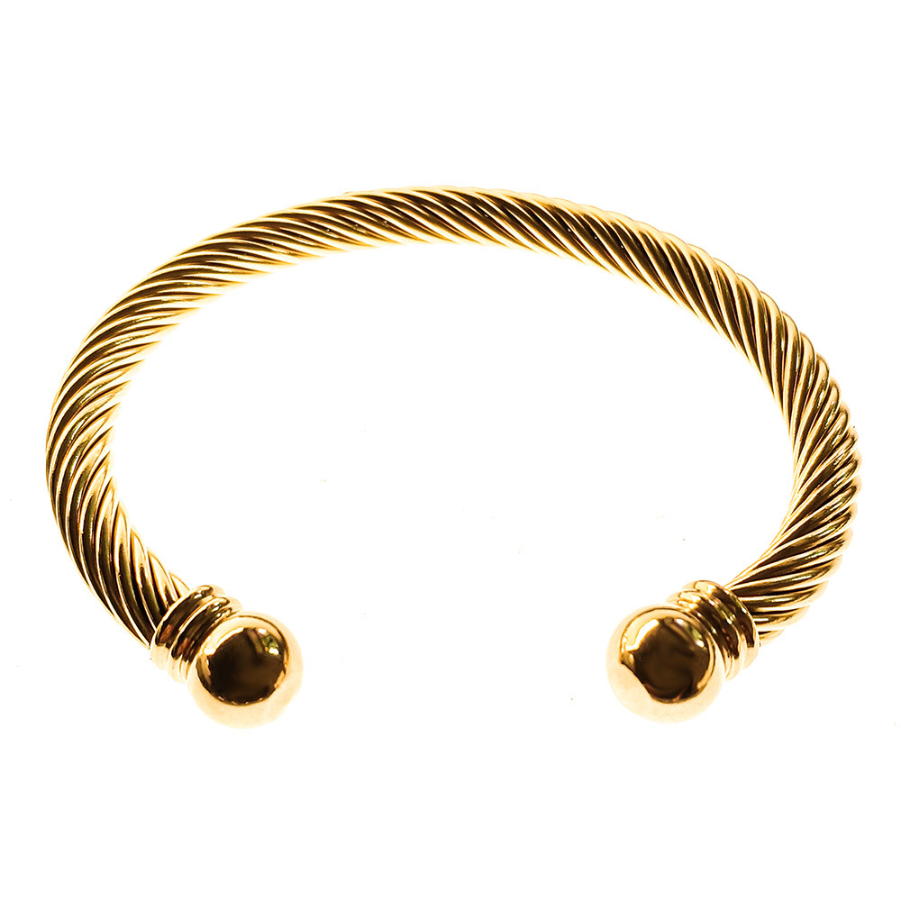 2:Gold wire rope bracelet-round head