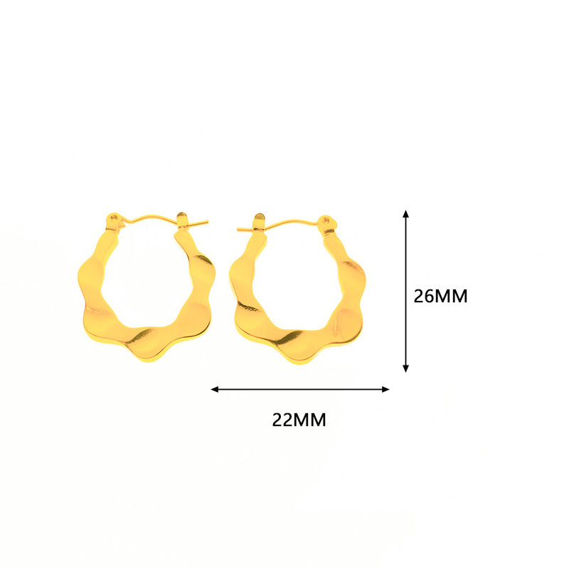 1:E00112 pair of stainless steel earrings