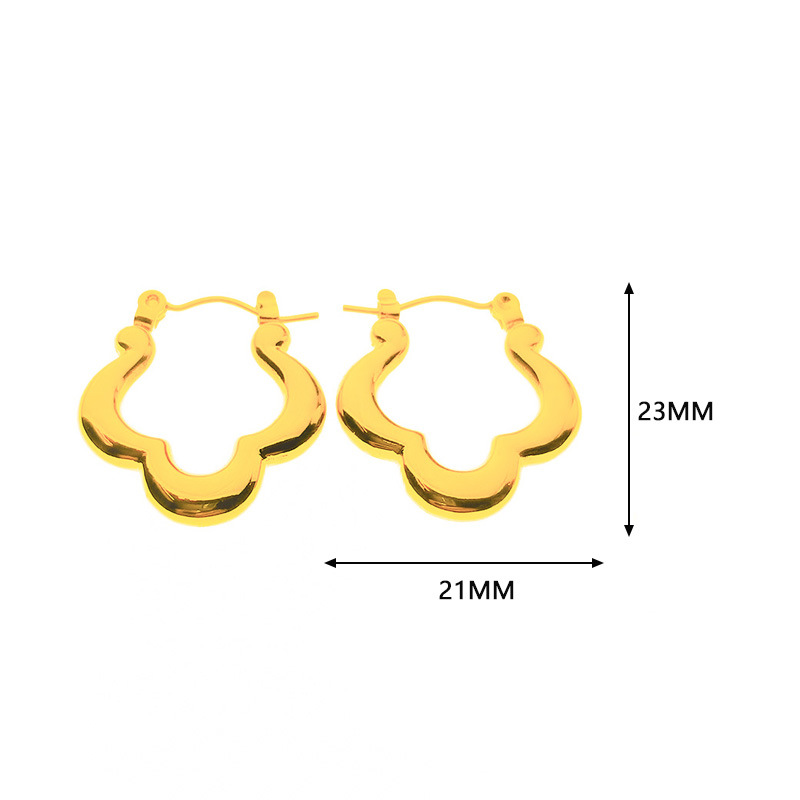 3:E00114 pair of stainless steel earrings