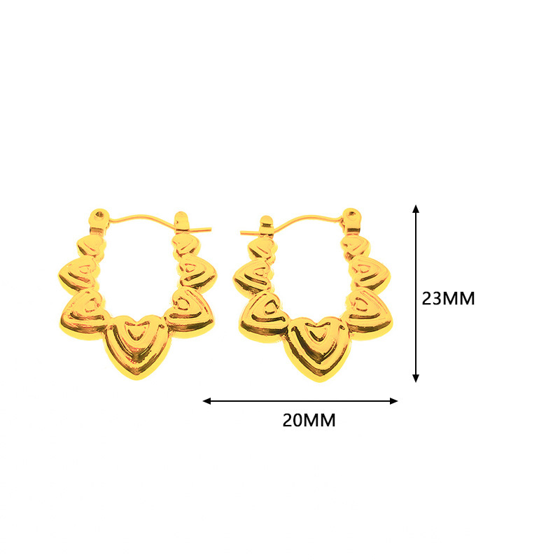 8:E00119 pair of stainless steel earrings