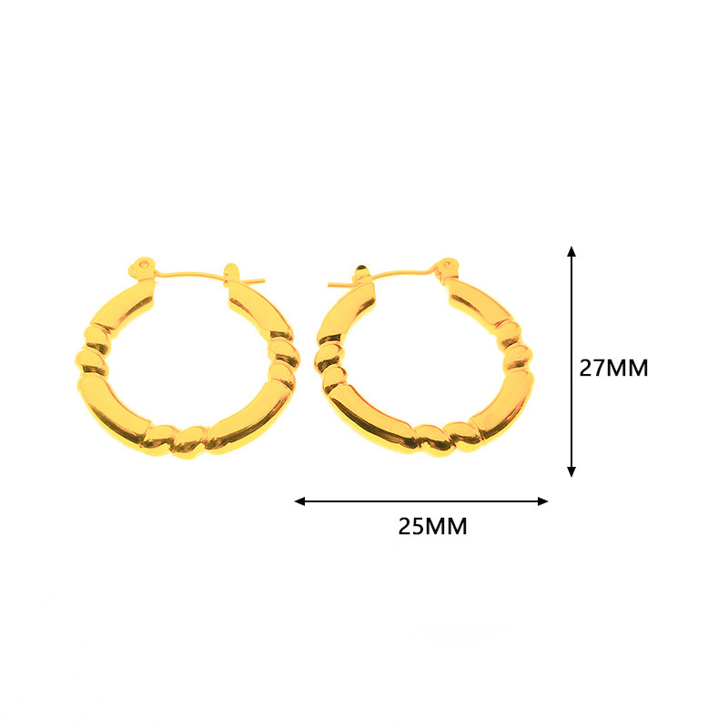 11:E00122 pair of stainless steel earrings