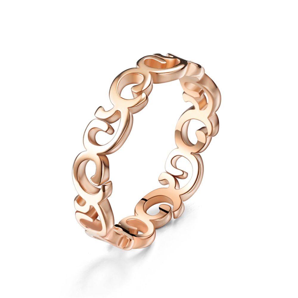 3:XG526 Flower Ring-Rose Gold