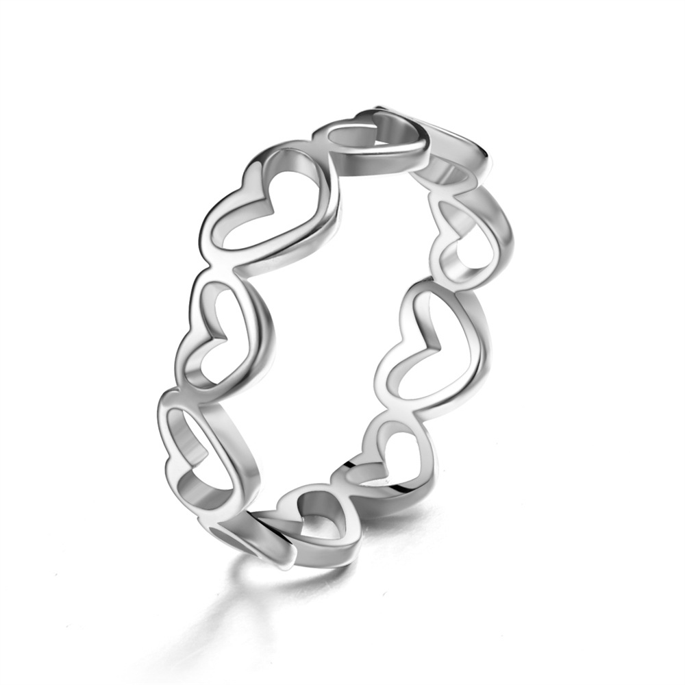 XG525 Heart Ring-Steel US Size #6