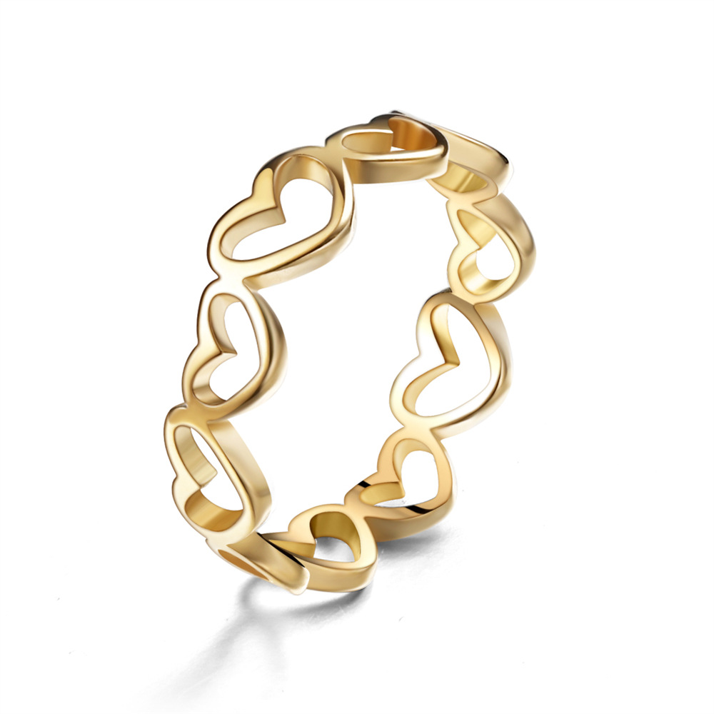 2:XG525 Love Heart Ring-Gold