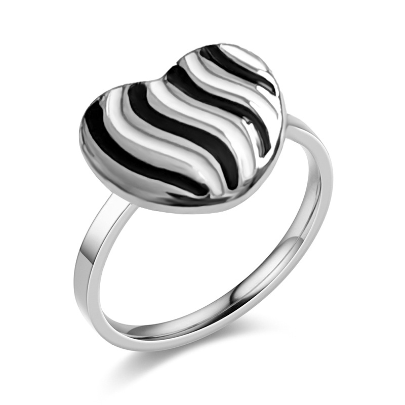 black and white oil ring US Size #6